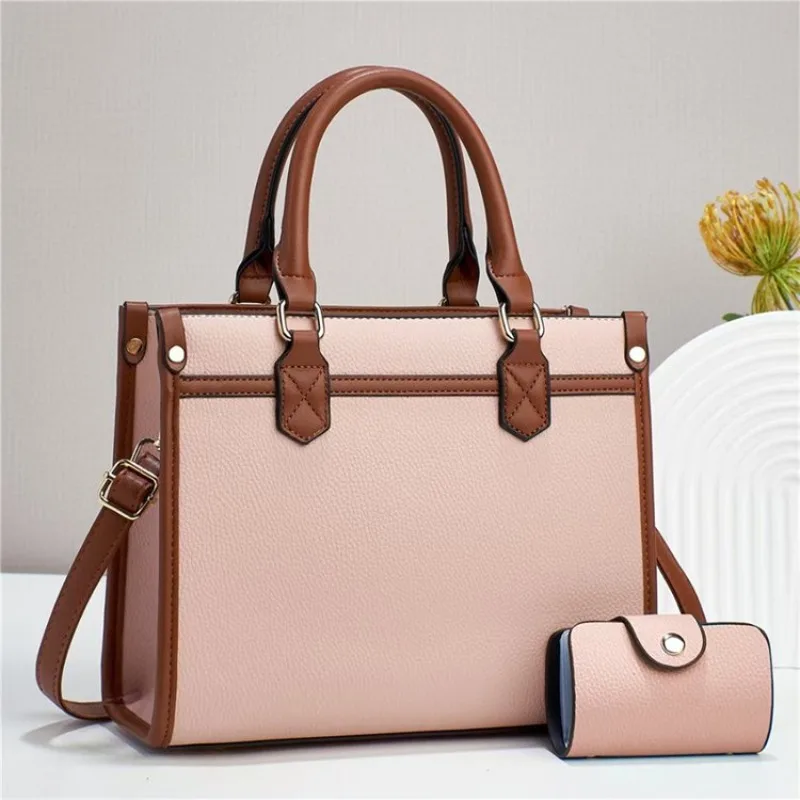 

Unique Diaper Bag For Women: Simple Luxury Leather Handbag, High-End Vintage Messenger With Designer Paris Style Logo