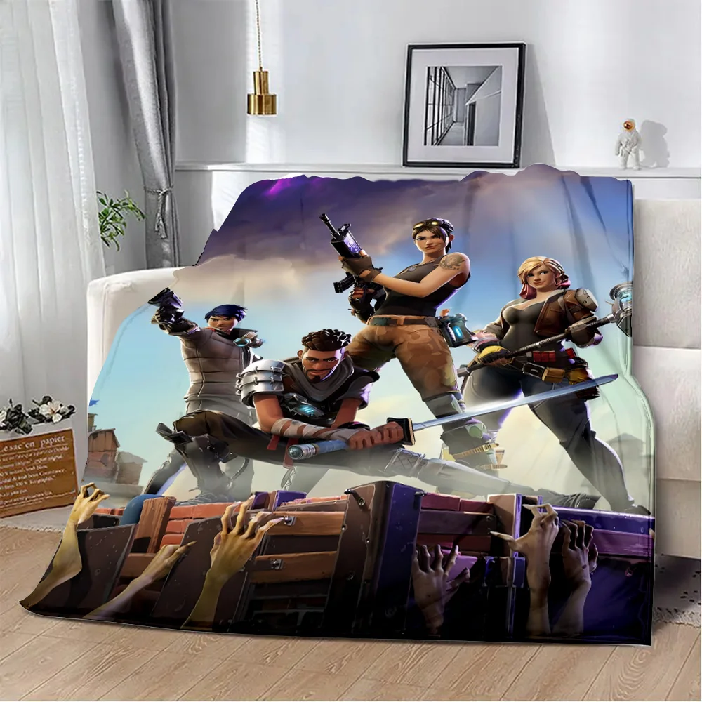 Cartoon Battle Royales Game Printed Blanket Picnic Blankets Warm Blanket Soft and Comfortable Blanket Home Travel Birthday Gift