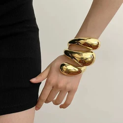 Irregular Multilayered Bracelets for Women Vintage Exaggerated Bangles Jewelry Hiphop Punk Style Pulseras Mujer