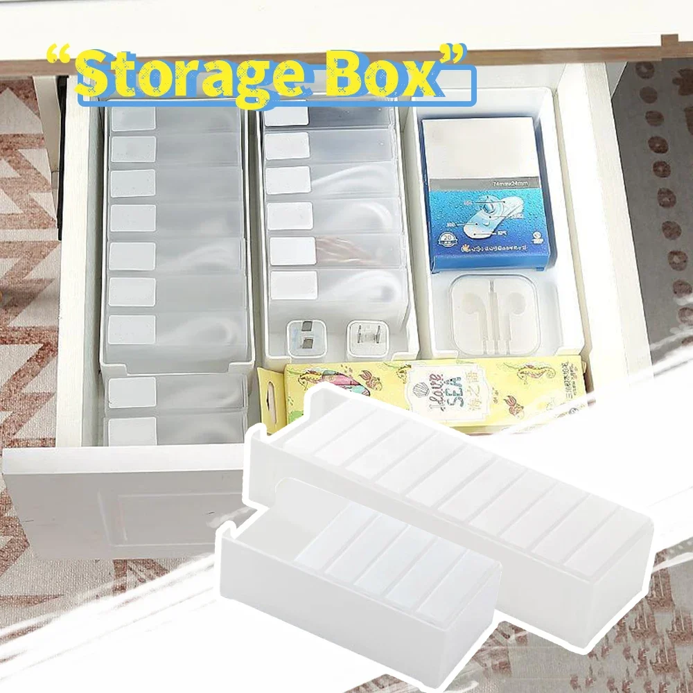 

Настольная стандартная коробка, многофункциональная пластиковая Штабелируемая коробка для хранения данных и кабелей, держатель для хранения