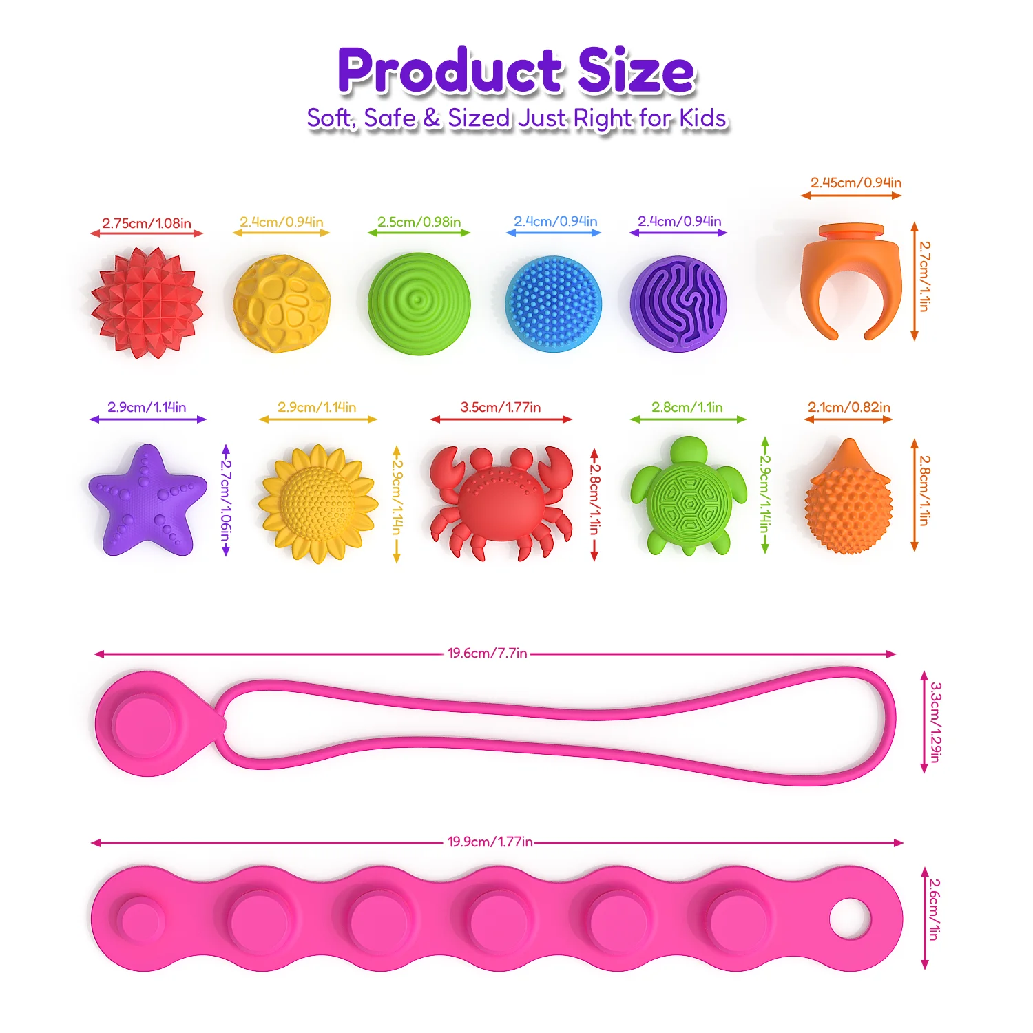 ألعاب فيدجيت رينجز الحسية للأطفال: 13 عبوة من حلقات فيدجيت القلق الدوارة - لعبة حسية للتوحد للاحتياجات الخاصة ADHD