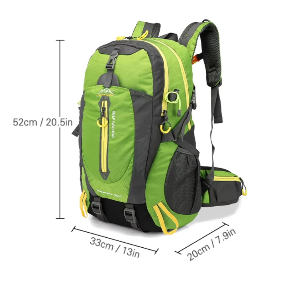 40L Water Resistant Travel Backpack Camping Hiking Laptop Daypack Trekking Climbing Back Bags for Men Women Hiking Supplies