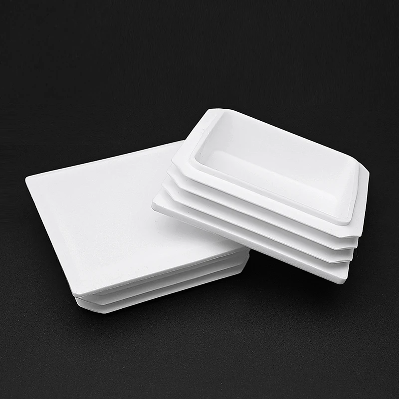 가구 다리용 100x100mm 정사각형 검정 플라스틱 엔드 캡, 파이프 플러그, 테이블 의자 튜브 인서트, 장식용 먼지 방지 커버