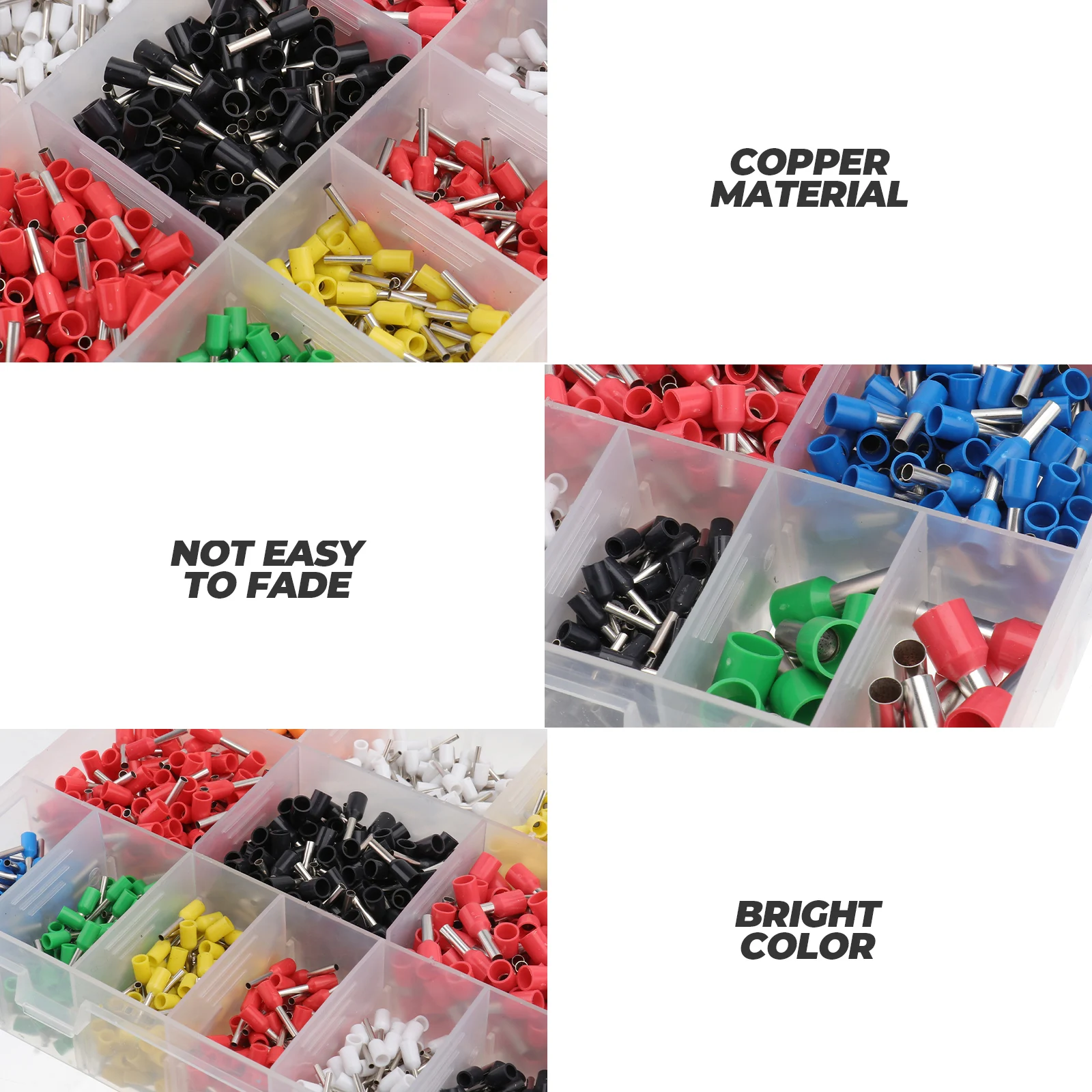 

2120 pcs Terminal Box Crimp Connectors Electrical Terminals Wire Butt Copper Tube Heat Shrink Spade Automotive Marine Storage