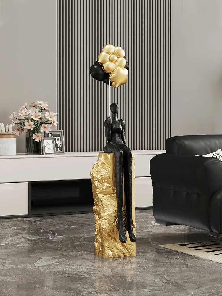 Modern Abstract Sitting Resin Statue Ornaments Sculptures Home Living Room TV Cabinet Desktop Decor Housewarming Gifts Figurine