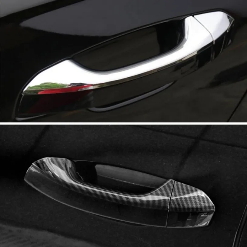 

For Audi A6 C8 2019 - 2022 Exterior Accessories Car Door Pull Doorknob Handle Bowl Cap Cover Trim