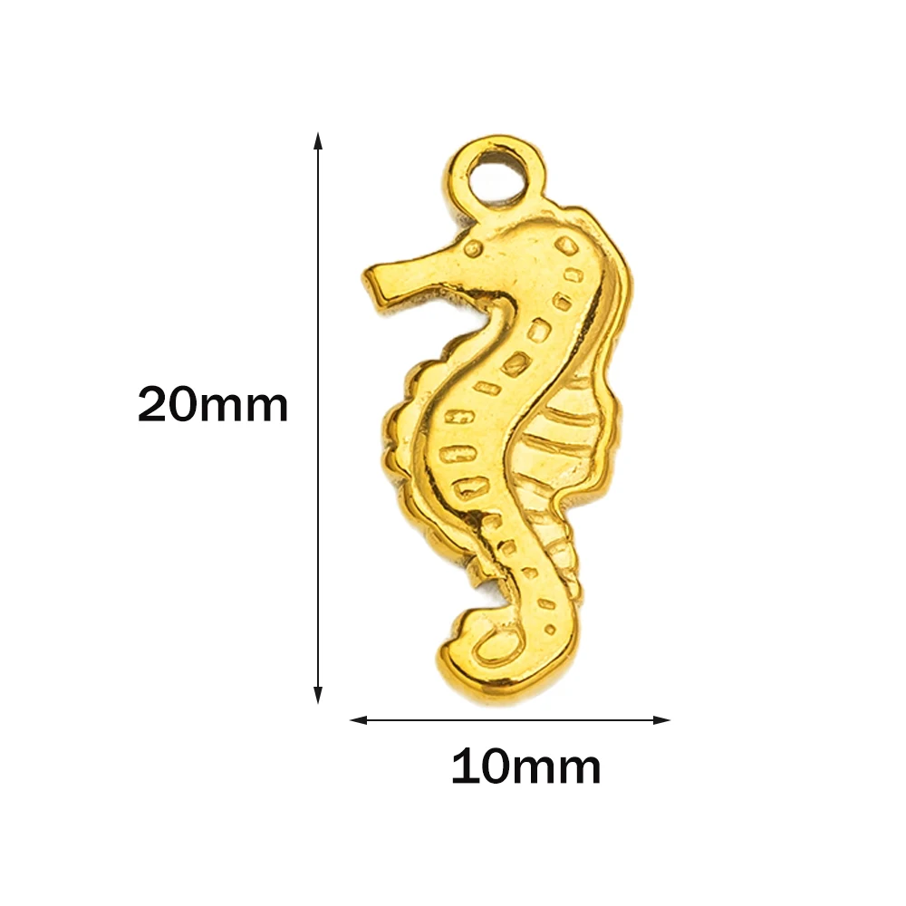 10 stuks roestvrijstalen zomerstrandbedels zeester schelp conch hangers voor DIY armband ketting oorbellen sieraden maken