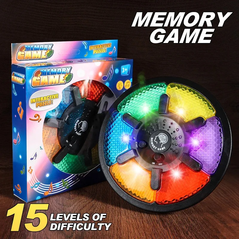 Macchina da gioco per l'addestramento alla memoria elettronica portatile da 1 PC Macchina da gioco per l'addestramento alla memoria con giocattoli interattivi luminosi e sonori