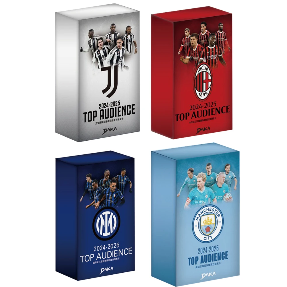 파니니 맨체스터 시티 FC AC 밀란 유벤투스 FC 24PCS/BOX 시그니처 아이템 컬렉션 카드 크리스마스 선물 소년의 생일