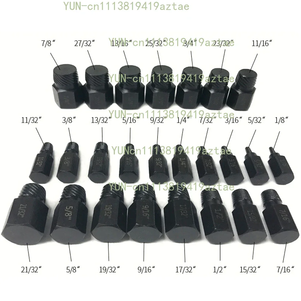 25PCS Screw Extractor Set Broken Bolt Remover Useful Pins Spiral Nut Extractors Stripped Screws Studs Fittings Extraction Tool
