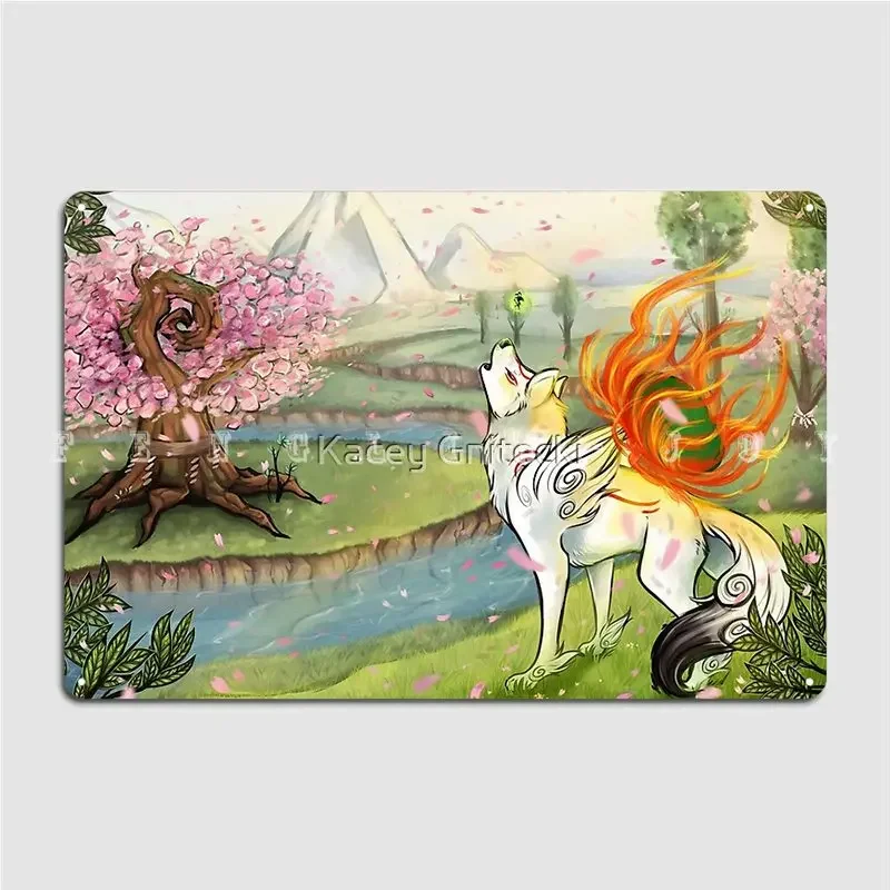 Okami Metal Sign Club Party Club Bar Printing Wall Decor Tin Sign Posters