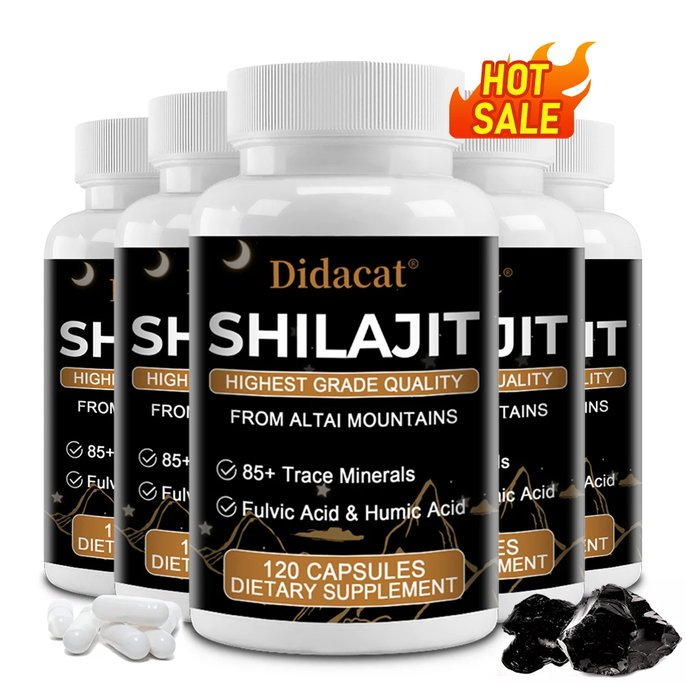 Shilajit Pure Himalayan Organic Shilajit Resin with 85+ Trace Minerals and Fulvic Acid, Humic Acid for Men and Women, Non-GMO