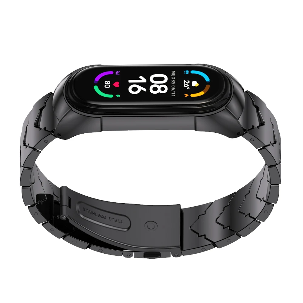 Strap for Mi Band 10 9 8 7 6 5 Metal Stainless Steel Wristband for Xiaomi Mi Band 9 Bracelet Mi Band 8 Watchband Replacement