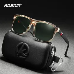KDEAM 63mm Frame Width Unisex Polarized Sunglasses Square Outdoor Activities Men's Glasses UV400 Fishing Driving Sunglass