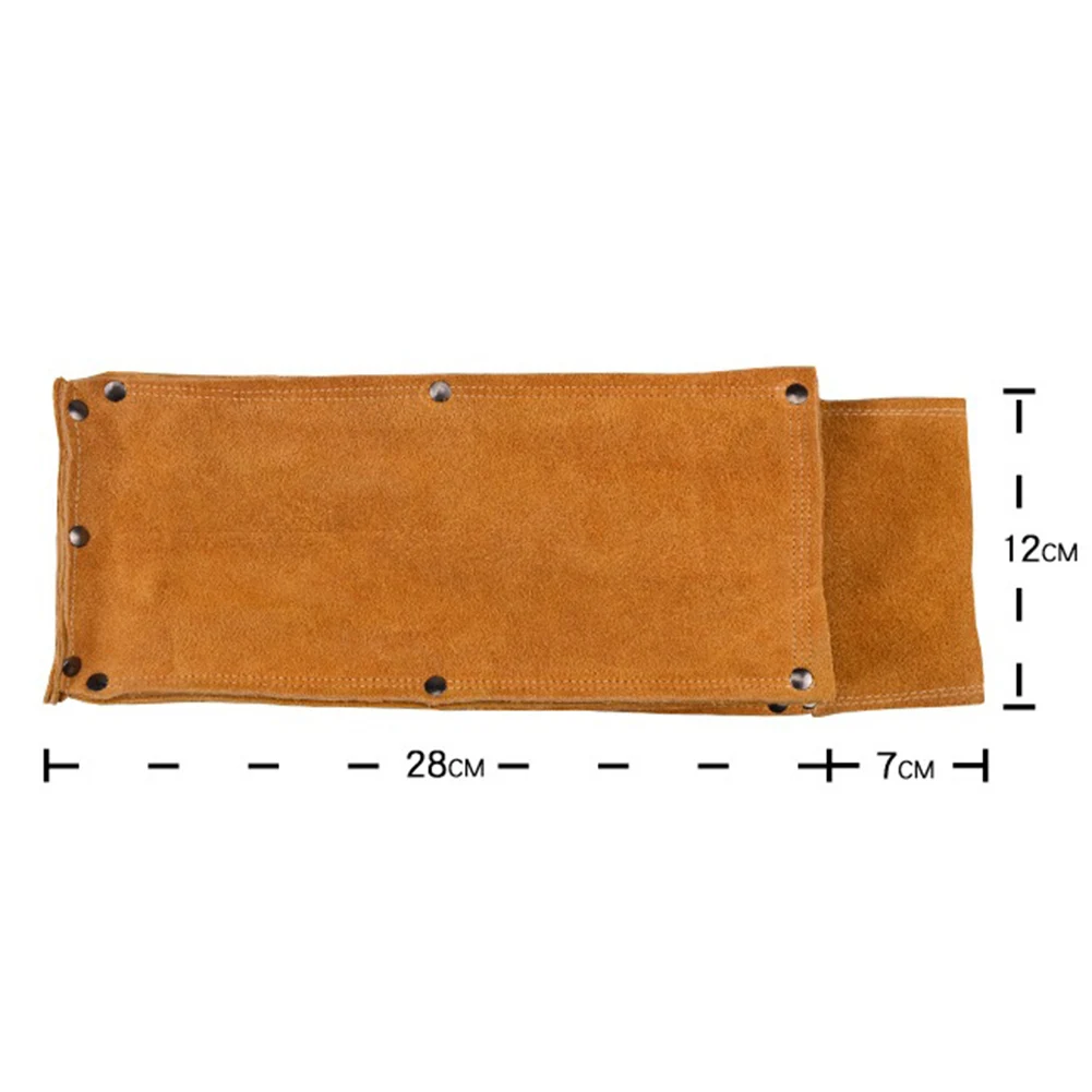 Welding Rod Bag Cowhide Leather Electrode Pouch High Temperature Resistance Welding Rod Storage Container Tool Waist Bag