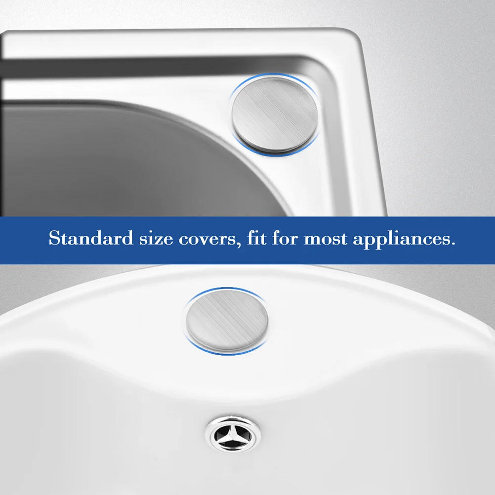 

3pcs Sink Cover Stainless Steel For Kitchen Faucet Sink Hole Cover Tap Washing Basin Leak Prevention Plate Stopper