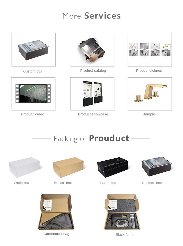 Vintage Luxury Golden Three Function Waterfall Bathroom Shower Faucet