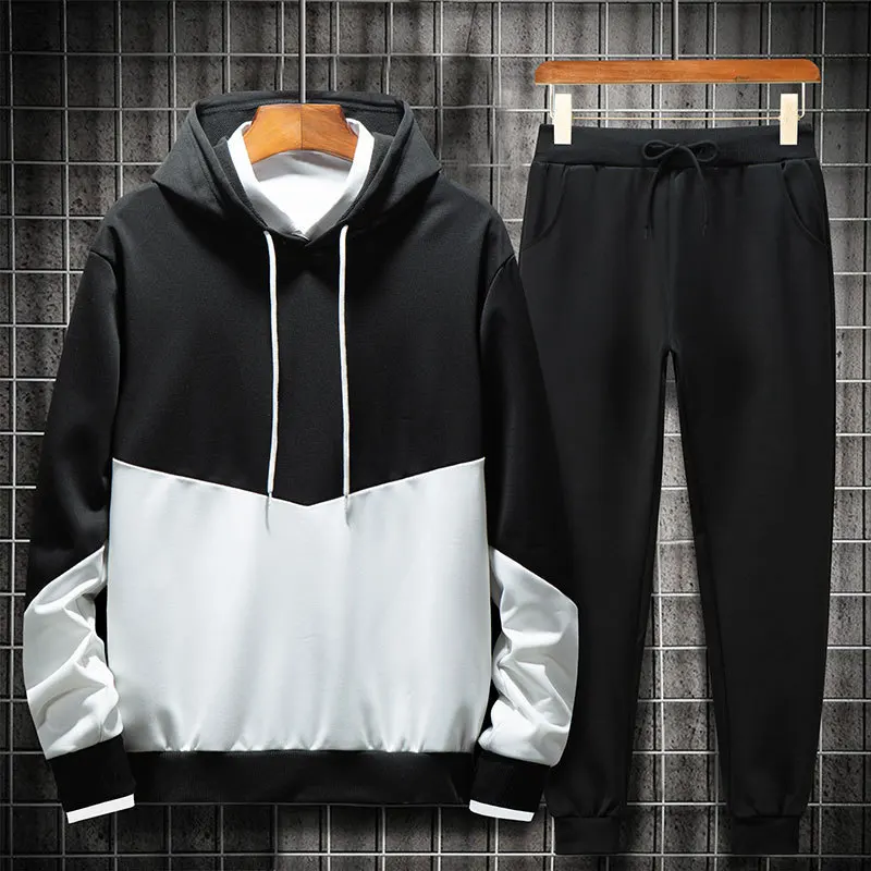 2 Piece Tracksuit Set Men Sportswear Long Sleeve Hoodie Sweater+pant Running Jogger Fitness Outfits Workout Casual Set Sweatsuit