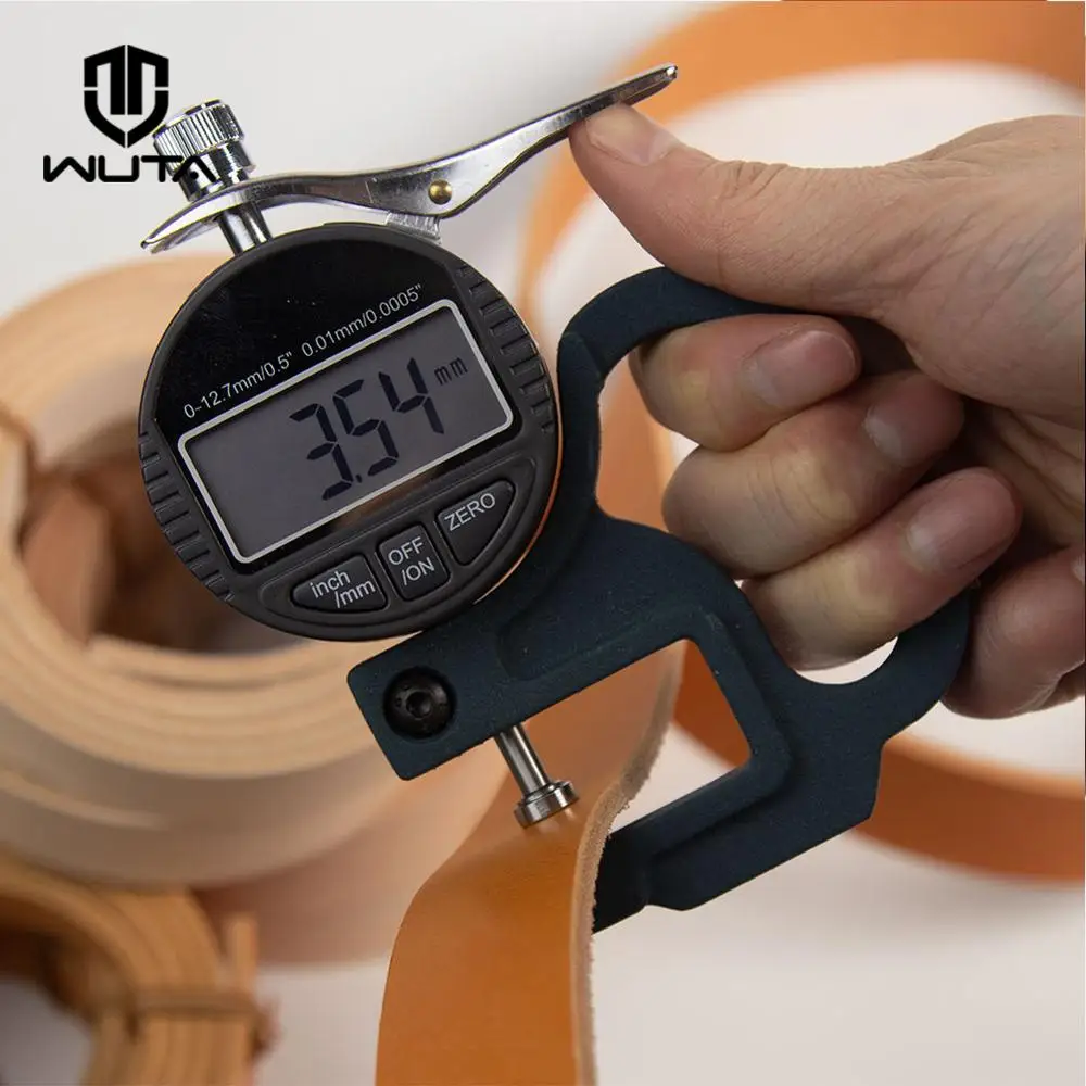 WUTA 8/10oz Leather Strap Belt Blank Strip Genuine Cowhide Tooling Veg Tanned Leather Shoulder & Butt Craft Hand Making Belt Tag
