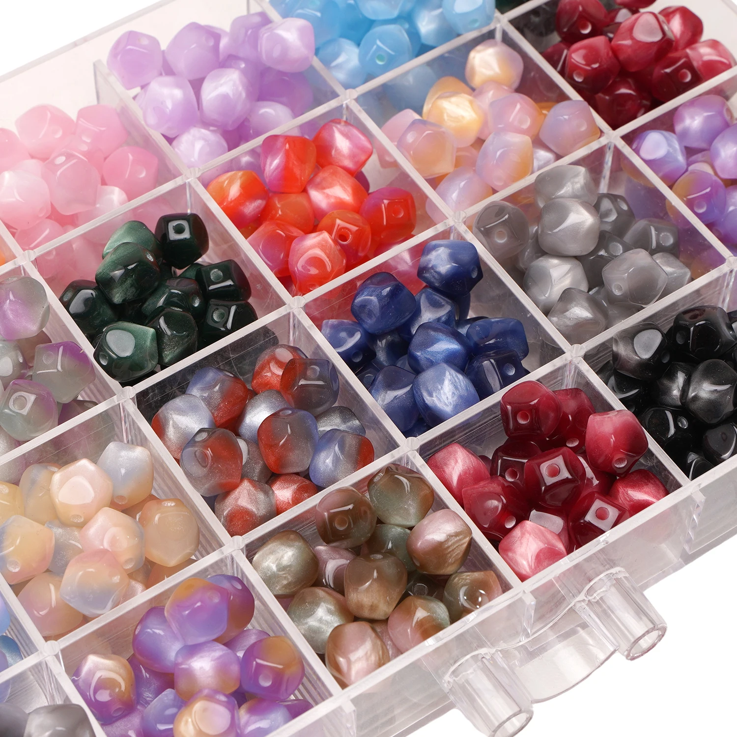 

10mm 10pcs Resins Beads Irregular Cat Eyes Dreamy Beads Spacer Beads For Jewelry Making DIY Bracelet Necklace Accessories