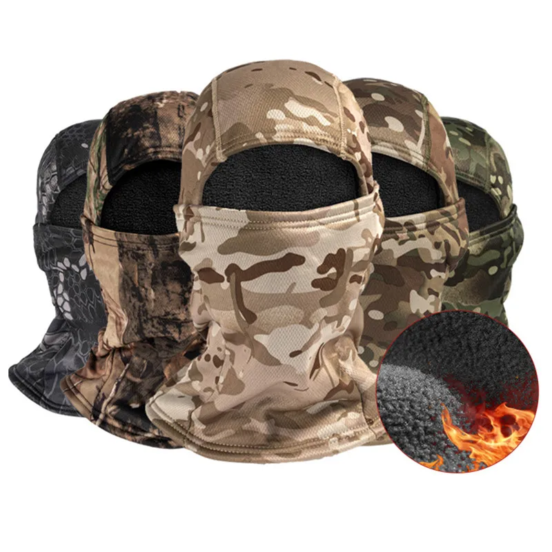 

Camouflage Winter Thick Balaclava Hat Full Face Mask Hiking Cycling Camping Hunting Airsoft Cap Bike Head Cover Ski Mask