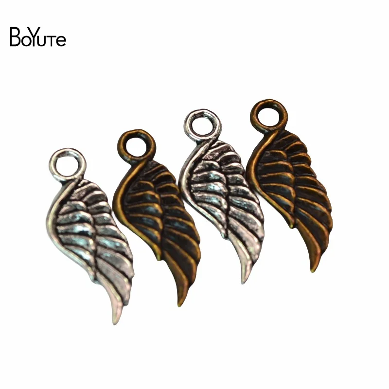 BoYuTe (200 Pieces/Lot) 20*8MM Angel Wings Pendant Charms for Jewelry Making Diy Accessories