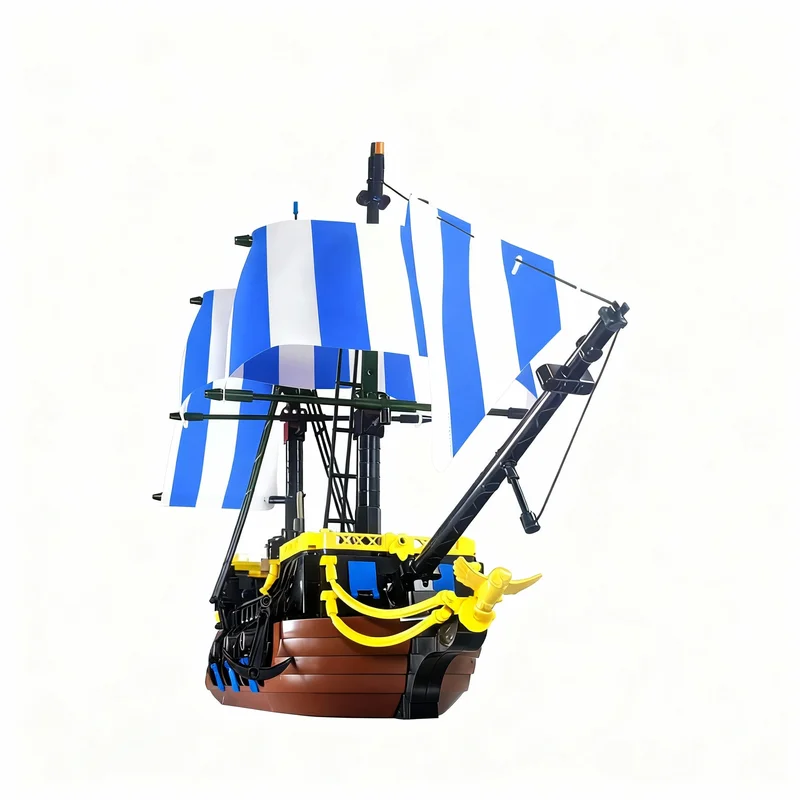 1548 elementów MOC Karibyjski Klips, statyw piracki, model do składania, klocki konstrukcyjne, prezenty świąteczne, kreatywna zabawka DIY, edukacyjna zabawka dla dzieci