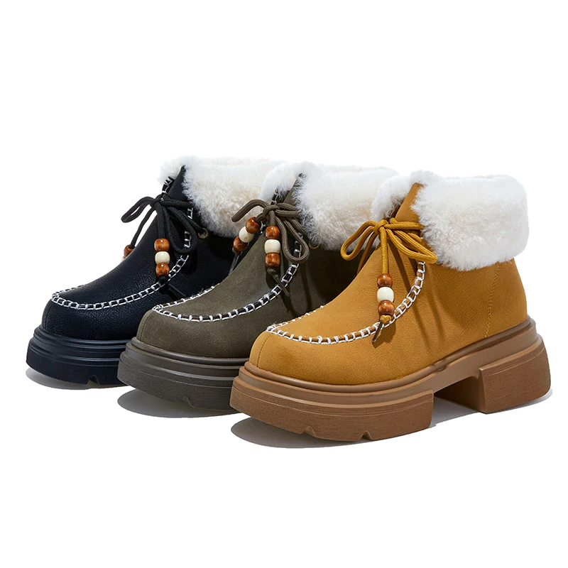 

Winter Women's Snow Boots Thick-soled and warm Ankle boots and short boots women height-increasing and fashionable female boots