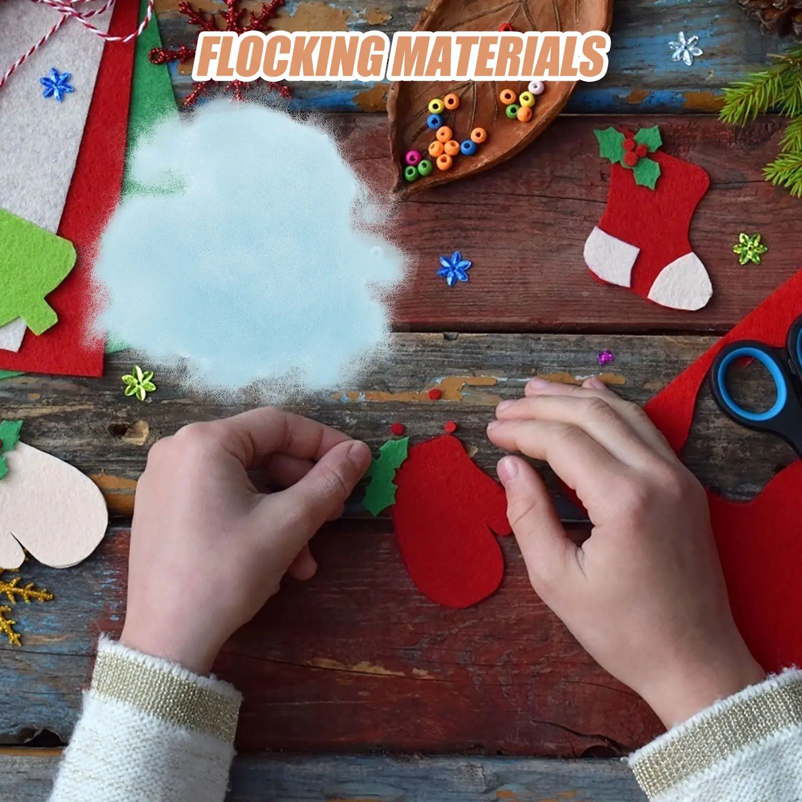 Flocking Powder for DIY Arts Crafts Squeeze Decoration Projects Handmade Creative Projects Easy Clean Up Stunning Visual Texture