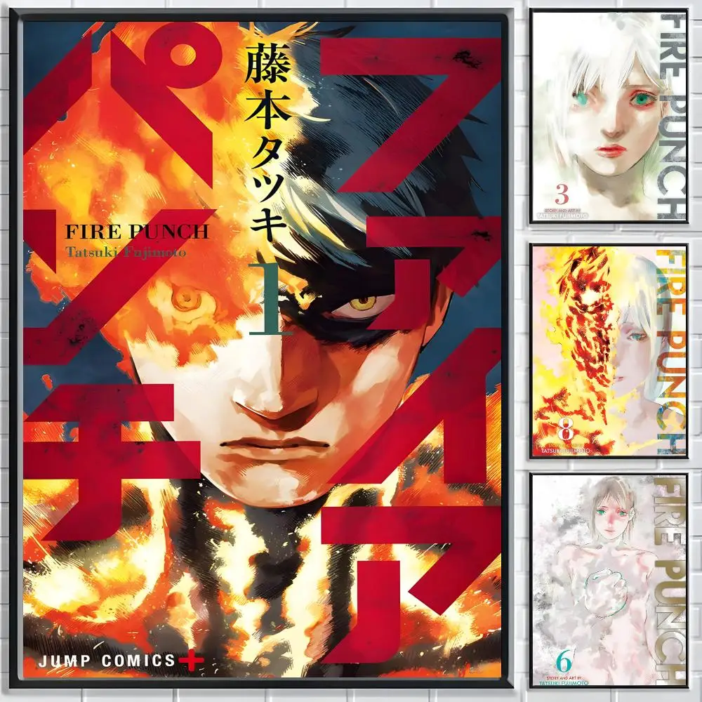 Manga Fire Punch Poster Classic Poster HD Art Sticky Wall Waterproof Home Living Room Bedroom  Aesthetic Decoration