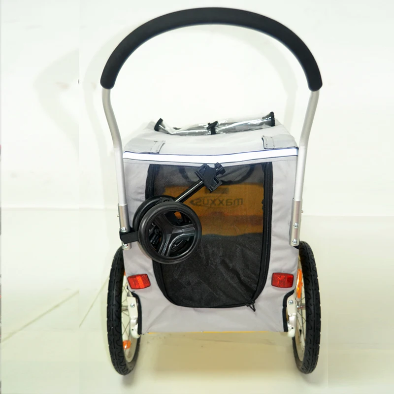 Foldable pet bike, rear trailer, dog and cat cart, capable of carrying pets, riding on a horse