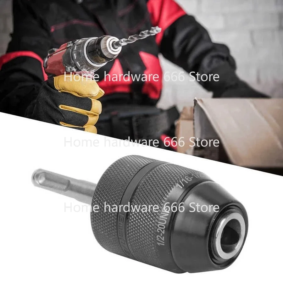 1pc Eectric Self-Locking Drill Chuck Converter with 1/2-20UNF Thread 2-13mm for SDS Adapter Mandrel Drill Chuck Hammer Drill Squ