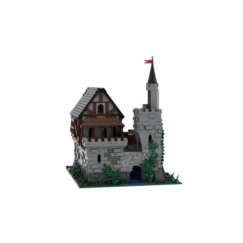 3790PCS MOC Brook Manor Half-timbered Ancient Castle Architecture Building Block Small Particle Assembled Toy Brick Display Gift