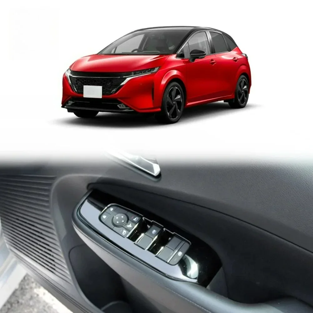 Car Window Switch Control Panel Covers Compatible for Nissan AURA 2022 2023 2024 +  Interior Accessories for Right Hand Drive