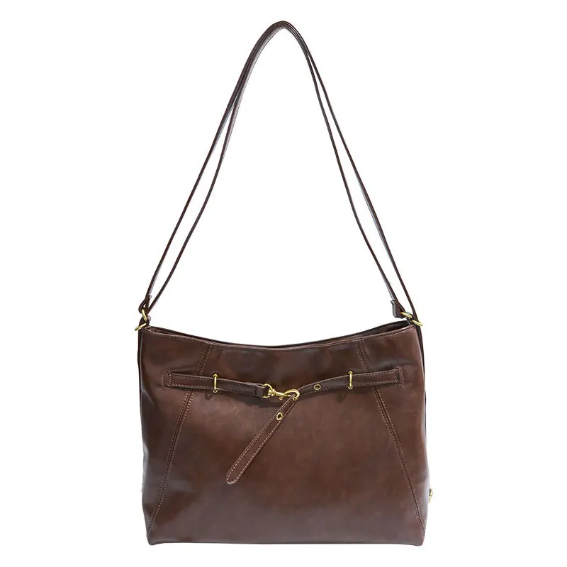 Simple Large Capacity Multi Back French Tote Bag for Women 2025 Autumn New Casual Versatile Commuting Solid Color Backpack