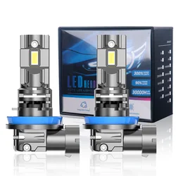 2pcs High Power H11 Car LED Headlight 1:1 Mini Size Headlamp Car Lamps Super Bright Plug And Play Car Headlamp Bulbs Fog lights