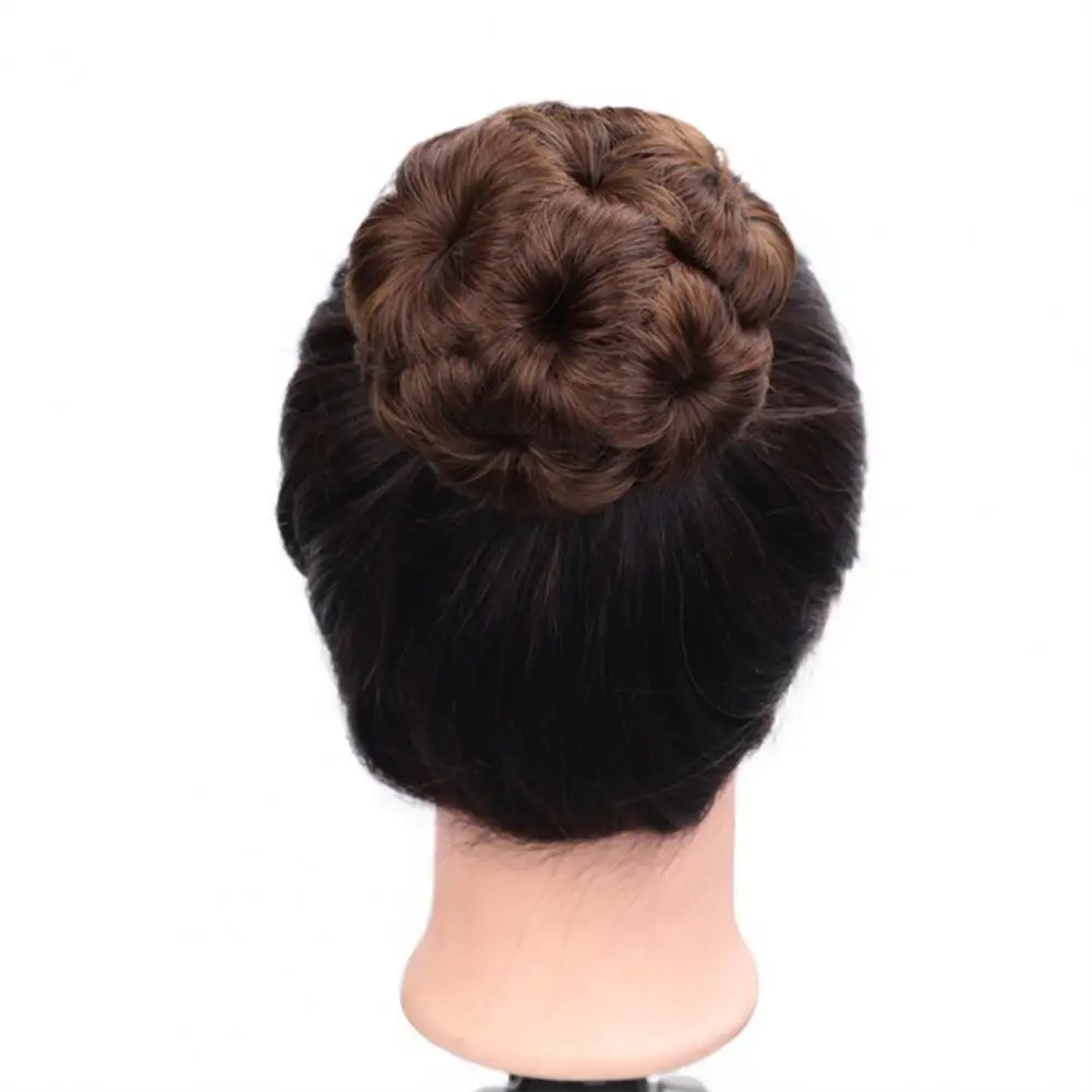 Extensions de chignon de cheveux synthétiques, postiches bouclées désordonnées, queue de cheval ronde, anneau de cheveux bouclés