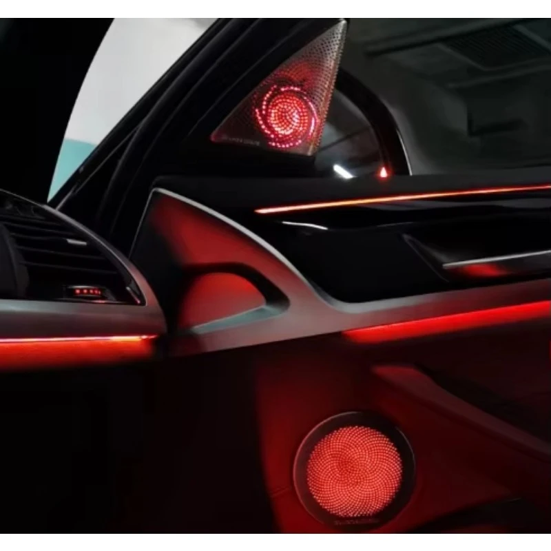 New Car Tweeter  Speaker Cover Luminous Ambient Light Audio Speaker Cover Interior Decoration view 2