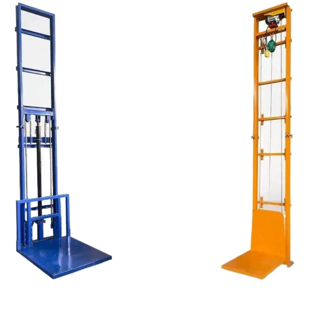 Freight elevator lift electric platform hydraulic lift guide rail small home