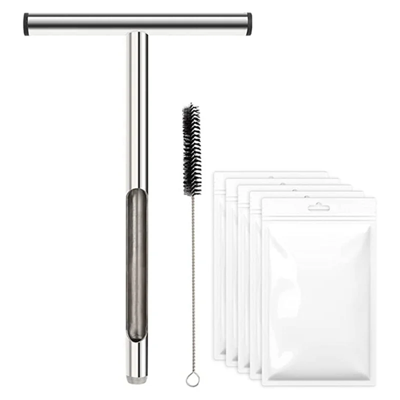 

A22I Soil Sample Probe, 12.2 Inches Soil Sampler, Soil Probes for Soil Sampling Plant Care Lawn Garden Farm, 5 Bags & 1 Brush