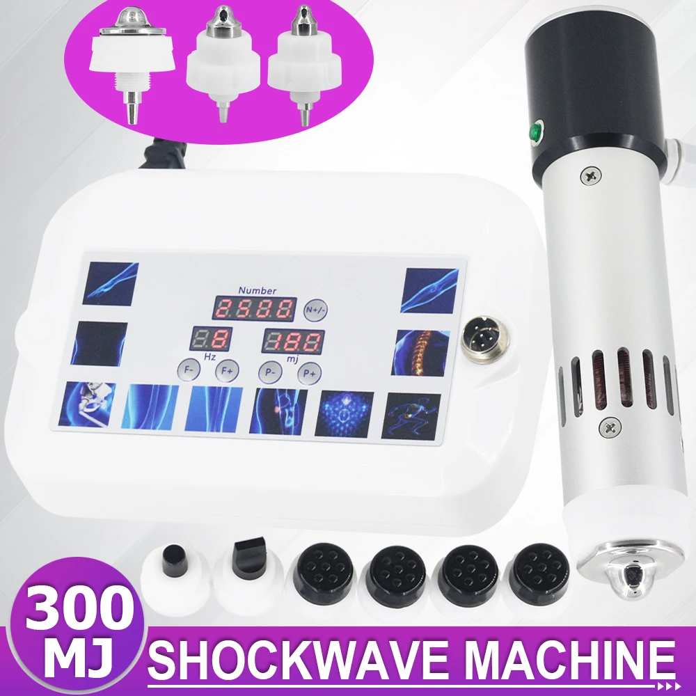 Shockwave Therapy Machine For Effective ED Treatment And Arm Pain Relief Portable 300MJ Newest Professional Shock Wave Massager