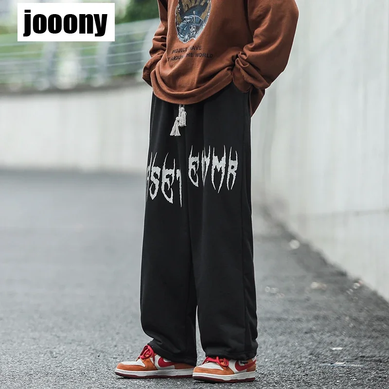 

Spring Autumn Baggy Fashion Jogging Pants Trousers Gothic Joggers Street American Retro Letter Print Sweatpants Men Personalized