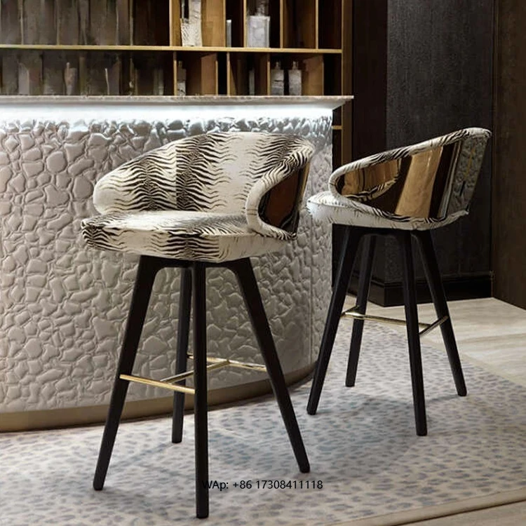 Manufacturer Custom Modern Luxury Bar Stool Chair New Design Comfortable Home Furniture Bar Stool