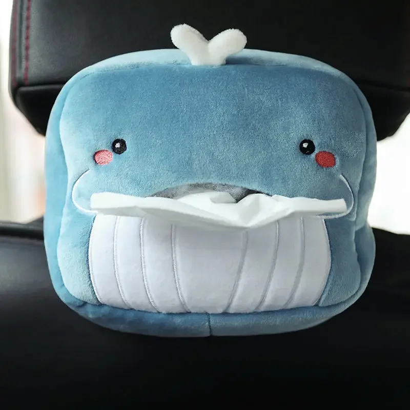 Car Interior Accessories Car Tissue Box Cute Animal Car Tissue Holder Cute Car Seat Napkin Holder Car Decor Plush Dinosaur