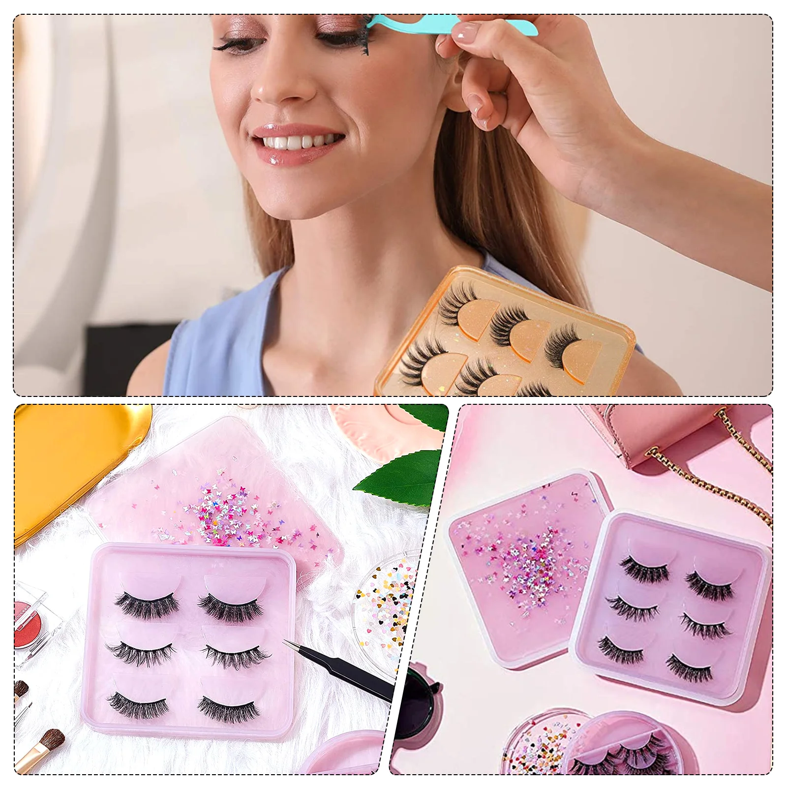 

silicone epoxy mold eyelash tray mold silicone casting mold storage case mold