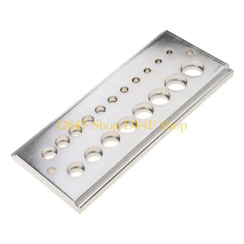 D84F الصلب صفيحة الصلب ، صانع قضبان خشب Dowel Imperial 19 حفرة في 1/32 "الزيادات 1/8" #4