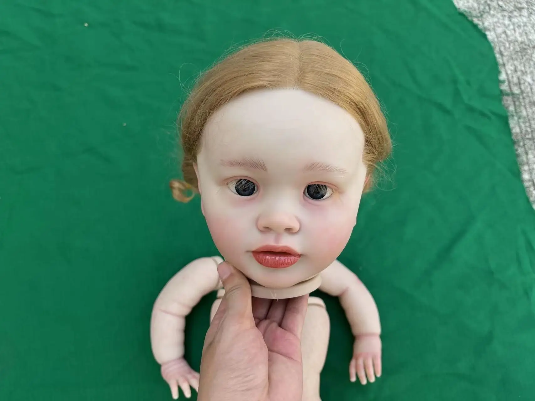 FBBD Customized Limited Supply 26inch Huge Baby Doll Pippa With Hand-Rooted Hair DIY Part Christmas GIft