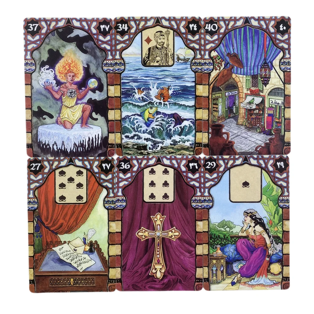 رنا جورج لينورماند أوراكل بطاقات مجلس لعبة أوراكل بطاقات التارو حفلة العرافة لعبة البوكر #6