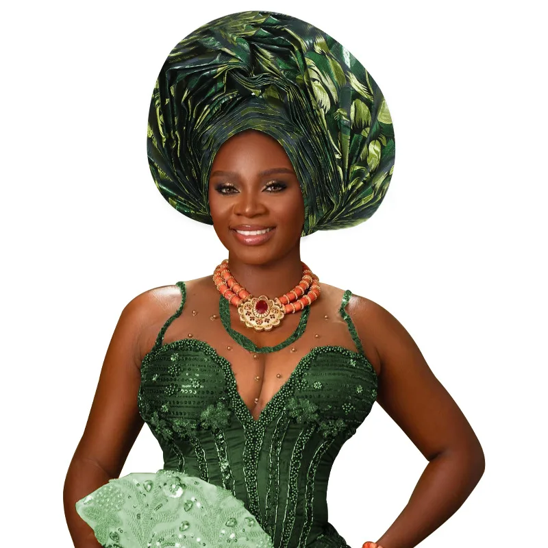 Muslim Hijab African Headtie Turban Modern Ins Head Ties Headwear Wedding Festival Party Red Outdoor Working Caps with Strecth