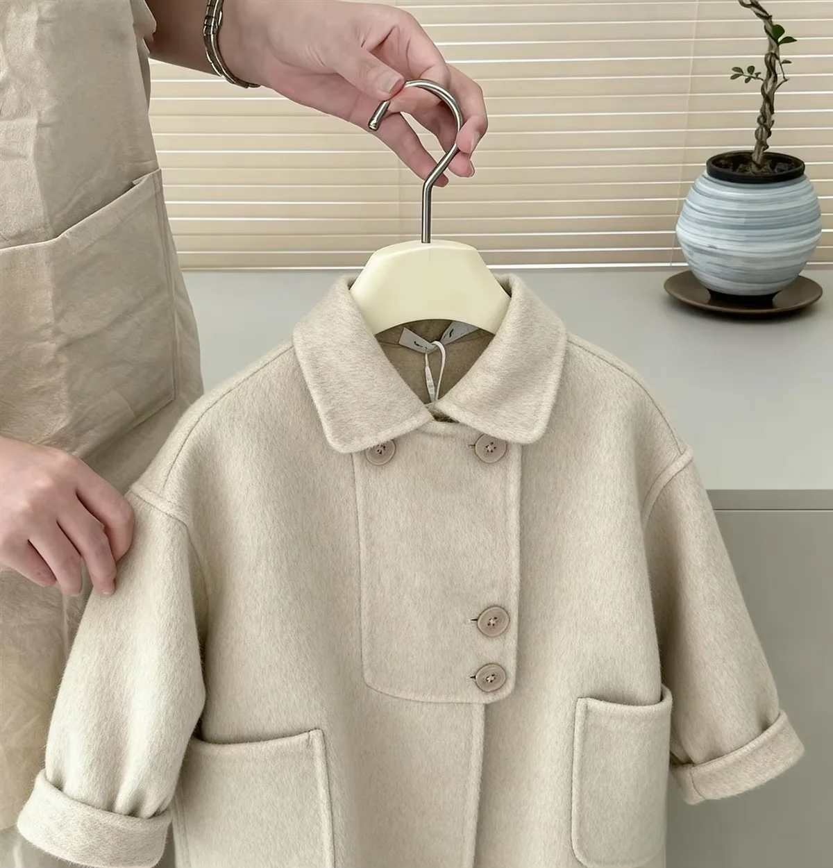 Children Thickened Woolen Coat Autumn And Winter Middle-Length Windbreaker for Boys And Girls 90-150CM